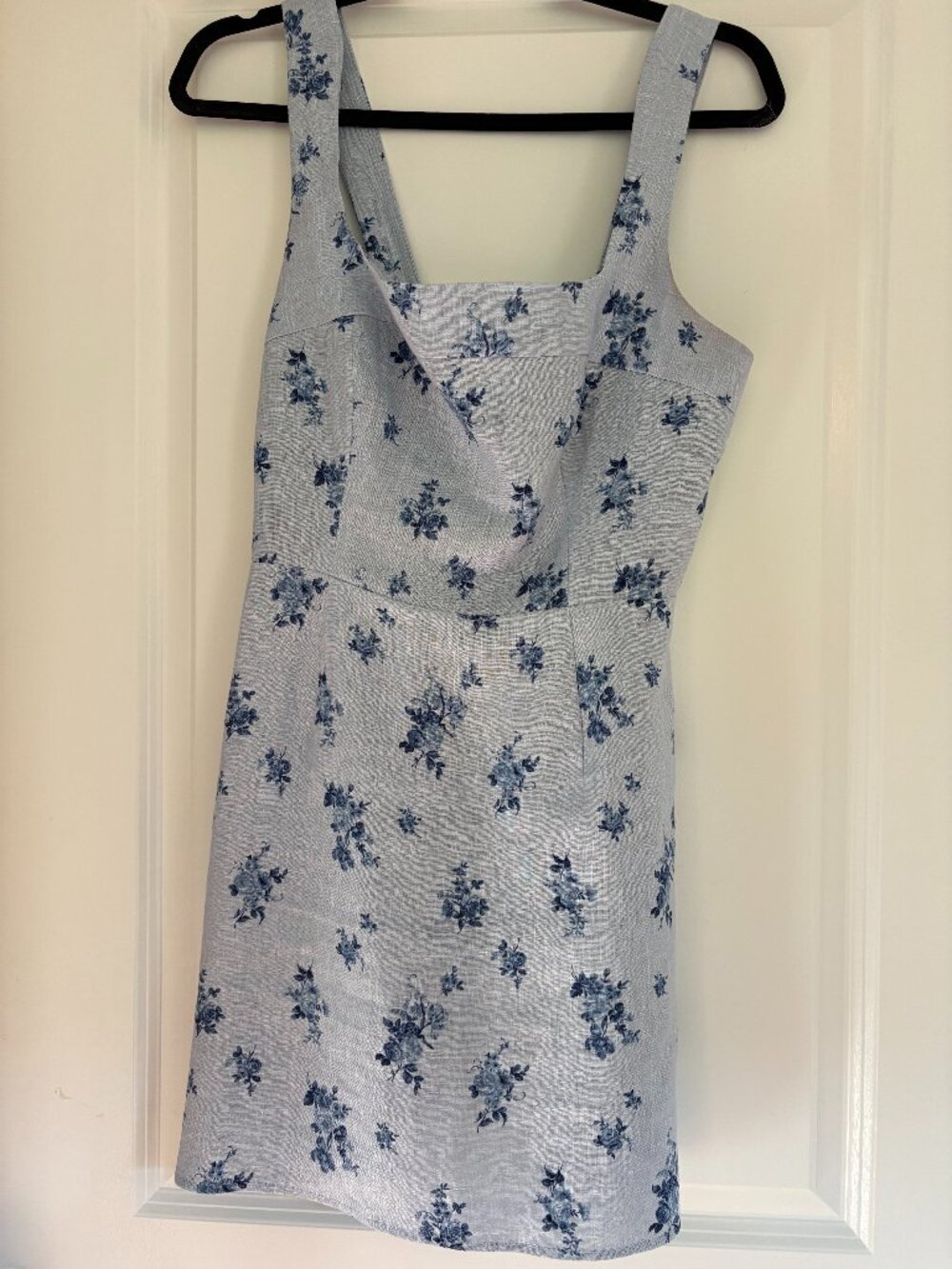 Reformation blue floral mini dress
